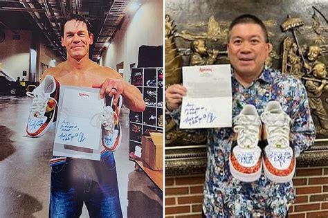 John Cena sends signed shoes to Kowloon Restaurant in Saugus
